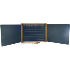 Jeujura Fából készült háromlevelű multifunkciós tábla 156x43 cm tartozékokkal