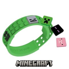 PIXIE CREW & MINECRAFT Brățară ajustabilă, verde, 4 multipixeli