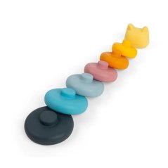 Bigjigs Toys Silikonowa wieża do układania Kot