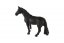 Kůň domácí vraník zooted plast 13cm v sáčku