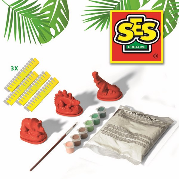 SES Sádrový trojkomplet - dinosauři