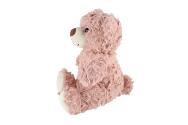 Medveď/medvedík sediaci plyšový 22cm ružový vo vrecku 0+