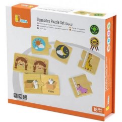 Puzzle en bois opposés