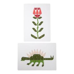 Jeu de piquetage à petits pieds Plantes et animaux