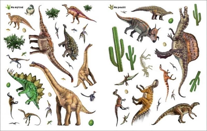 Książka z naklejkami Dinozaury