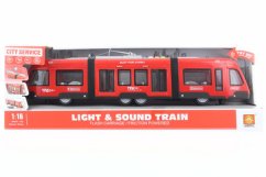 Tramway rouge à piles