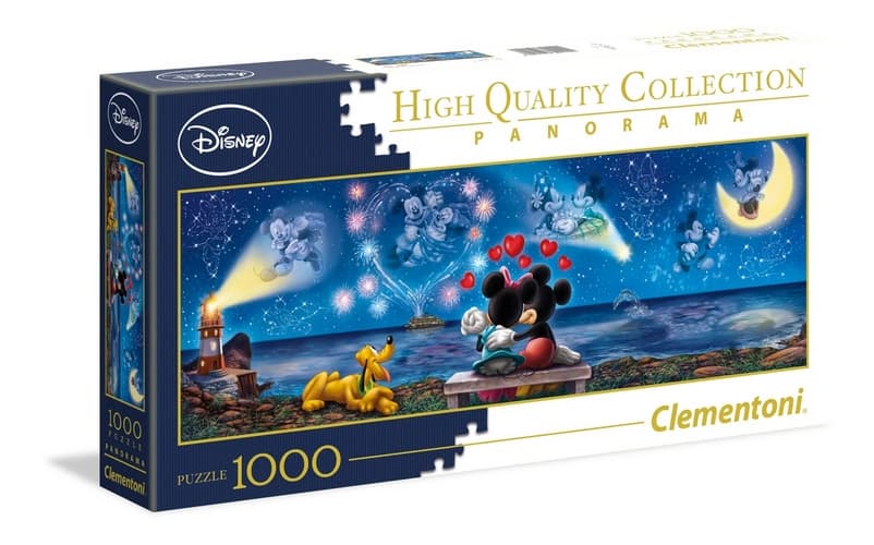 Puzzle 1000 pièces panorama - Mickey et Minnie