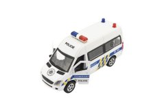 Mașină de poliție 15cm cu lumină cu sunet pe retractabil
