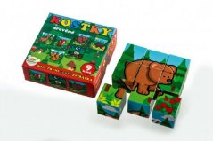 Cubos de madera My first forest animals wood 9pcs
