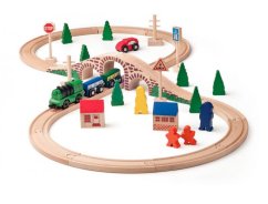 Woody – tor kolejowy w kształcie ósemki z elektryczną lokomotywą