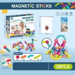 Magnetyczny zestaw konstrukcyjny 58 elementów