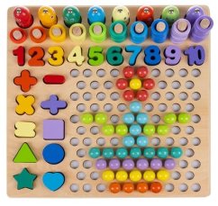 Drevené vzdelávacie puzzle