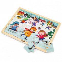 Puzzle en bois 24 pièces - hiver