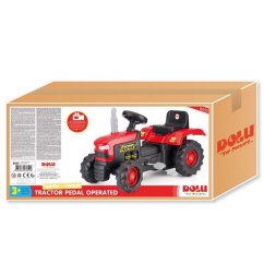 DOLU Nagy pedálos traktor,piros