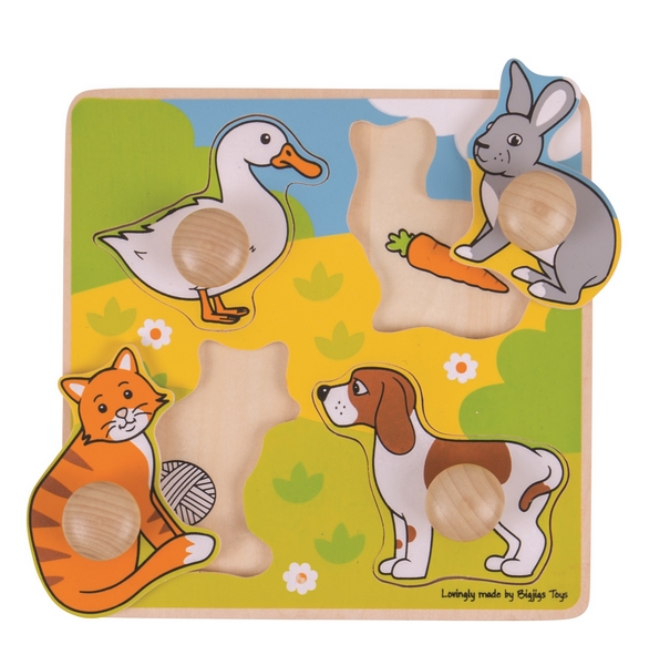 Bigjigs Toys Inserire gli animali domestici nel puzzle