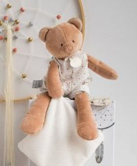 Doudou Coffret cadeau - ours en peluche avec couverture 28 cm