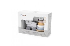 Ours polaire en bois et pyramide