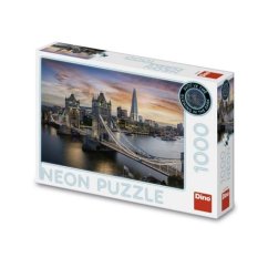 Puzzle 1000 neon Amurg deasupra podului Tower