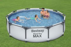 Nadzemní bazén kulatý Bestway Steel Pro MAX, kartušová filtrace 3,05x0,76 m