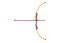 Arco 52cm + 3 flechas con ventosas de plástico
