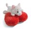 NICI peluche Love Cat carino sdraiato, cuore, 13cm