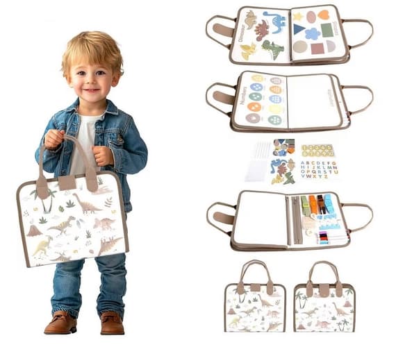2Kids Toys Senzorická busy kniha Dinosauři 1