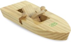 Vilac Bateau en bois à propulsion par caoutchouc