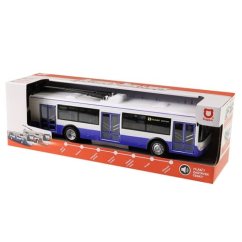 Megállókat csehül bemondó trolibusz 28 cm kék színben