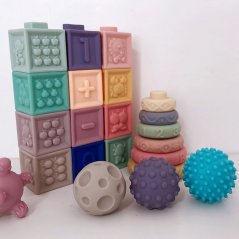 Bavytoy Montessori kostky a míčky - set