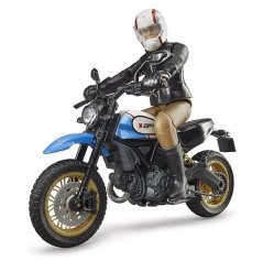 Bruder 63051 BWORLD motorkerékpár Scrambler Ducati Desert Sled lovasával