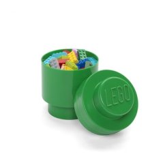 Úložný box LEGO okrúhly 123 x 183 mm - tmavozelený