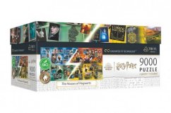 Puzzle Harry Potter Domy v Bradavicích 9000 dílků + plakát  v krabici