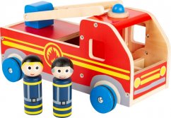 Camión de bomberos de madera de pie pequeño XL