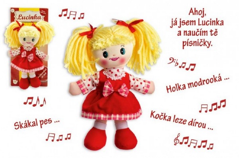 Lucinka lalka szmaciana pluszowa 30 cm czeska śpiewająca