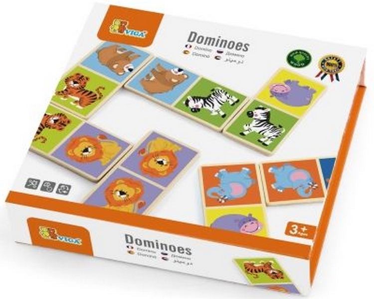 Viga Dominos en bois - animaux sauvages