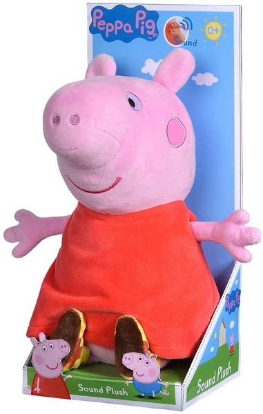 Peluche Peppa Pig avec son, 22 cm