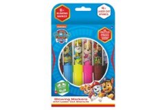 Pennarelli soffianti 6 pezzi con stencil Paw Patrol