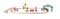 Picior mic Paddington 43 de piese de tren din lemn