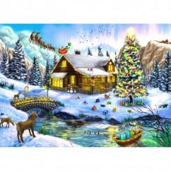 Brain Tree Puzzle Vánoční scenérie 1000 dílků