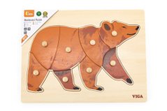 Drevená Montessori skladačka - medveď