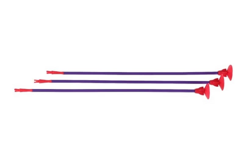 Arc 56cm + flèches avec ventouses 3pcs plastique + cible rose-violet dans la boîte