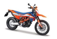 Maisto - Motocykl ze stojakiem, 2023 KTM 690 SMC R, pomarańczowo-niebieski, 1:12