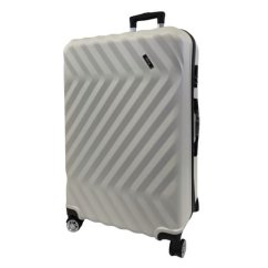 Bavy Keményhéjú bőrönd 28" Waves, fehér