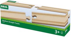 Brio 33341 Longs rails droits, 216 mm, 4 pièces
