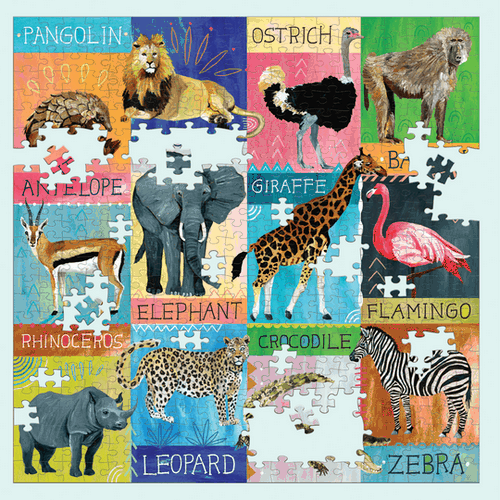 Mudpuppy Puzzle Safari Collage 500 piese