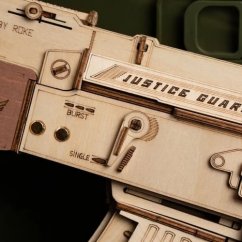 RoboTime 3D fából készült mechanikus fa puzzle támadó puska AK-47