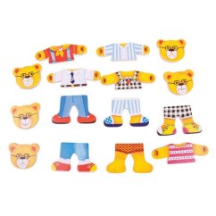 Bigjigs Toys Puzzle della famiglia di orsi da vestire