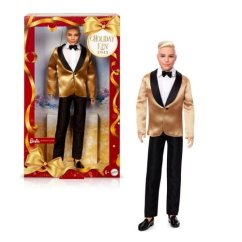 Barbie Vianočná bábika Ken Blonde 2025