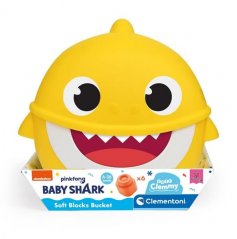 Clemmy baby - Baby Shark - Małe wiaderko z klockami