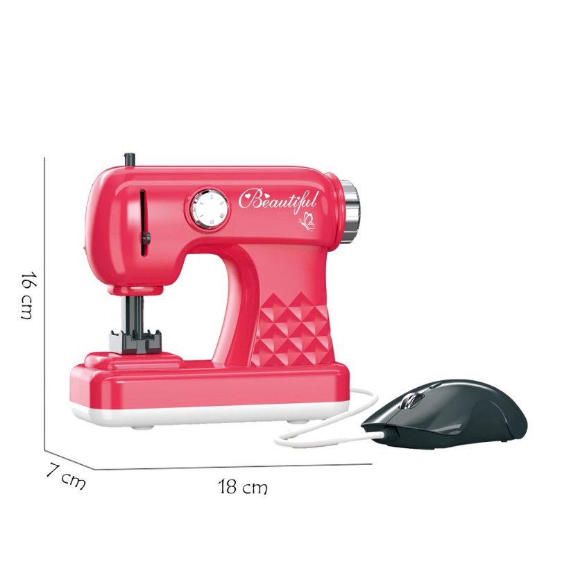 Detský šijací stroj a žehlička